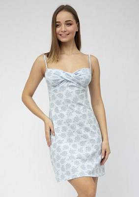 Нічна сорочка Roksana Verona 871/16017 р. XXL блакитний із малюнком