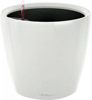 Вазон пластиковий Lechuza Classico Premium LS 21 круглий 9,6л білий (16020)