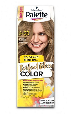 Краска для волос Palette Perfect Gloss Color с аргановым маслом 8-00 светло-русый 70 мл