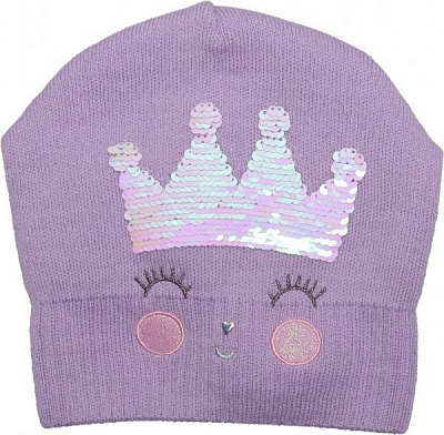 Шапочка дитяча для дівчинки Luna Kids р.48 бузковий 2276
