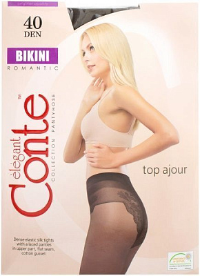 Колготки Conte BIKINI 40 den mocca р. 3 шоколадный 