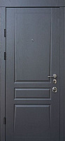 Дверь входная Булат Олимп 216 дуб графит / белая текстура 2050x950мм левая