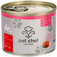 Паштет консервированный для собак для всех пород Pet Chef мясное ассорти 200 г
