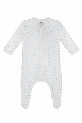 Комбинезон детский Sasha р.68 молочный/голубой 4567/1 