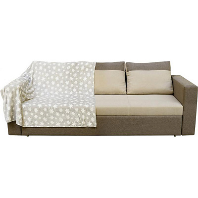 Плед La Nuit Snowflake 150x180 см сірий із білим