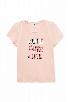 Футболка для девочек Роза р.146 пудра 210120 