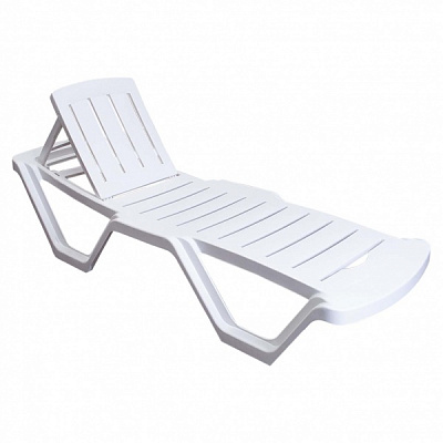 Шезлонг Алеана Комфорт білий 65x188 см