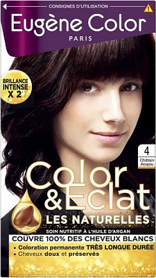 Стойкая крем-краска Eugene Color Naturelles № 4 шатен красное дерево 115 мл