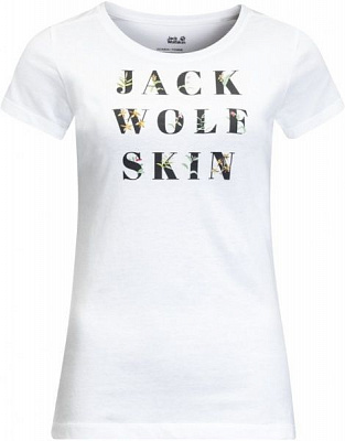 Футболка Jack Wolfskin FLOWER LETTER T W 1806921-5018 S білий