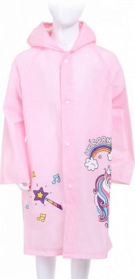 Дождевик для девочки Susino Единорожка р.120 розовый RP211 XL (120-135) 