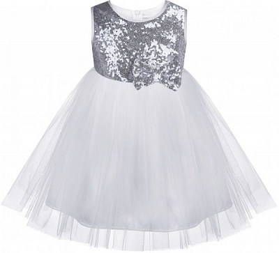 Платье Sasha р.98 серебряный 4452/1 