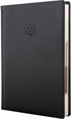 Дневник датированный 2021 Armonia А5 черный Optima O25229-01 
