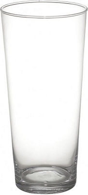 Ваза скляна прозора14х30 см