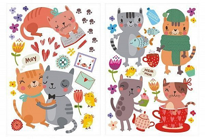 Декоративна наліпка Design stickers Коти 59,4х42 см