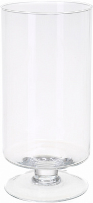 Ваза на ножке Цилиндр d12 25 см прозрачная 20110.1