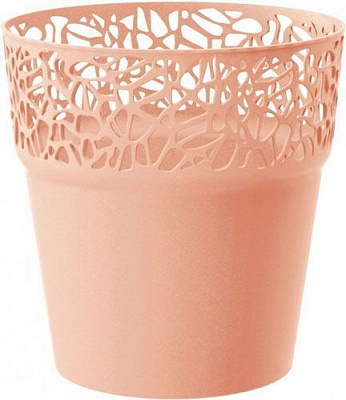 Кашпо пластикове Prosperplast Naturo круглий 3,2л трояндовий (78986-488)