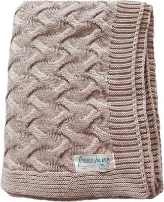 Плед вязанный Varanasi 140x180 см кофе с молоком SoundSleep 