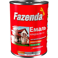 Емаль Fazenda алкідна ПФ-115 червоний глянець 2,8кг