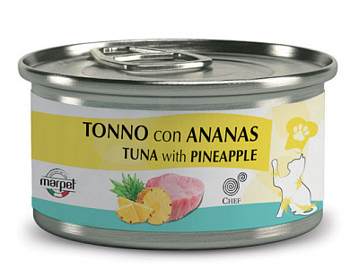 Консерва для котів усіх порід Marpet Філе тунця та шматочки ананасу
