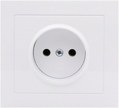 Розетка без заземления Ospel Kier 16 А 250 В без шторок белый GP-1W/00