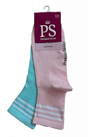 Комплект носков Premier Socks с имитацией резинки р. 23-25 голубой/розовый 2 пар 