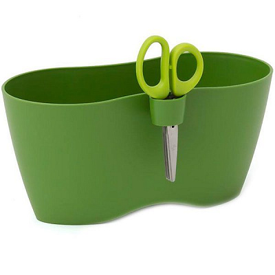 Горщик пластиковий Prosperplast Limes dublo фігурний 2,3л оливковий (19508-370)