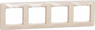 Рамка четырехместная Schneider Electric Sedna Design универсальная бежевый SDD312804