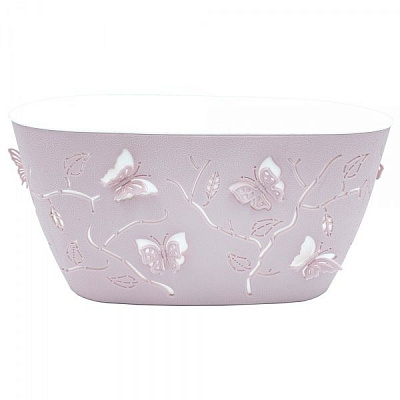 Горщик пластиковий Alyaplastik балконний 3D NO:1 прямокутний 4,1 л рожевий