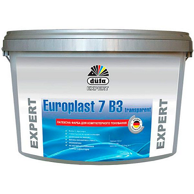 Краска латексная Dufa Europlast 7 B3 Transparent шелковистый мат 2,5л 