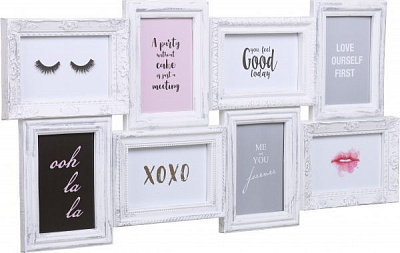 Колаж BB08-125006-4 8 фото 10x15 см білий