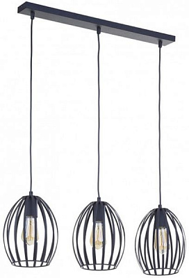 Подвес TK Lighting Liza 3PL 3x60 Вт E27 черный 