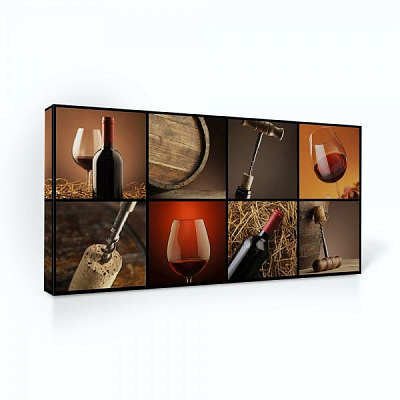 Репродукція Їжа та напої. Сollage. Wine 48x96 см