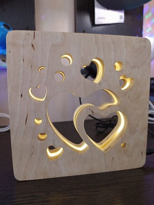 Нічник Iterna LED 8 Вт дерево світле