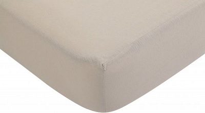 Простынь на резинке 160x200 см серый Luna 