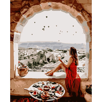 Картина за номерами Вікно в Каппадокію 953996 40x50 см Santi