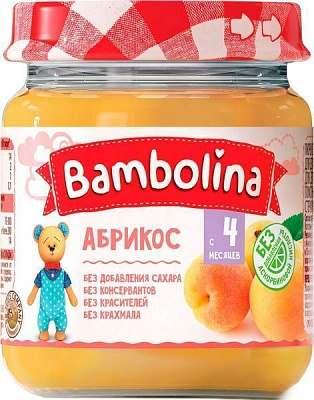 Пюре Bambolina Абрикос 100 г 4810821023982 