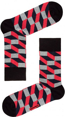 Шкарпетки чоловічі Conte DW Happy 15с-23СП 055 р. 25 чорний із бордовим