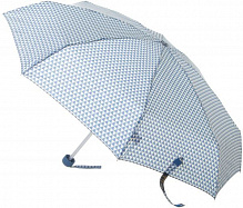Зонт Геометрия, складной полуавтомат голубой 