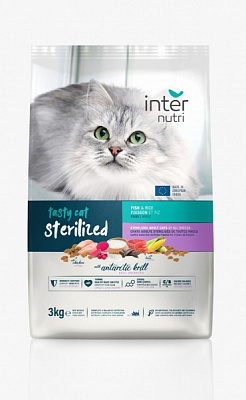 Корм сухой для стерилизованных котов всех пород Internutri Tasty Sterilized с рыбой 3 кг