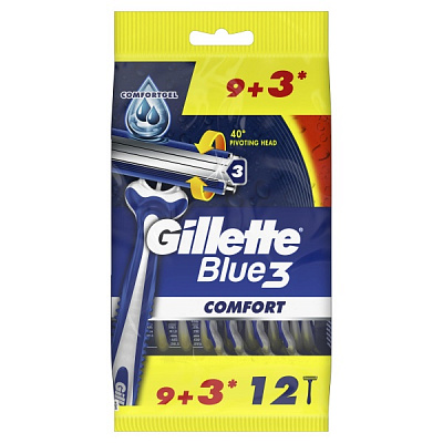 Станки одноразовые Gillette Blue 3 12 шт.