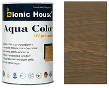 Лазур Bionic House лесуюча універсальна Aqua Color UV protect хакі шовковистий мат 0,8 л