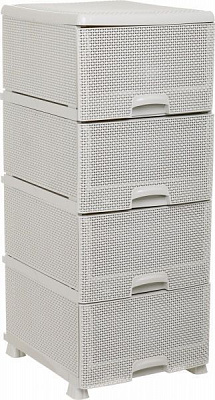 Комод пластиковая OZ-ER K013 на 4 ящика кремовый 395x410x420 мм