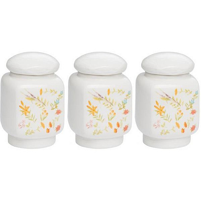 Набор баночек Flowers 3 шт