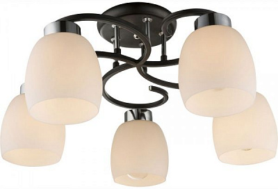 Люстра стельова Globo Pessoa IV 5xE27 чорний 69018-5