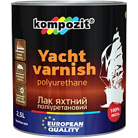 Лак яхтовий поліуретановий Kompozit шовковистий мат 2,5 л