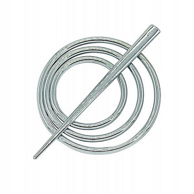 Заколка Коло d90 мм срібло глянець В0004-2 MISLT