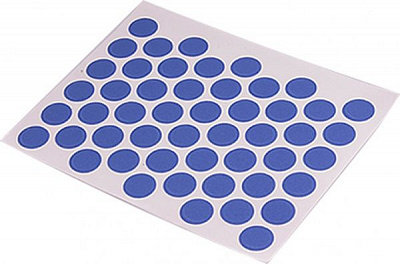 Заглушка самоклейка на конфірмат d14 мм 50 шт. синій DC