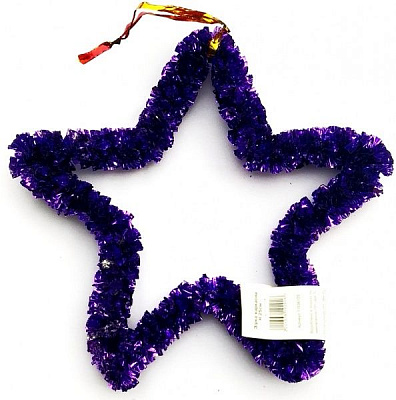 Елочная игрушка Звезда каркасная Н25 Blue 