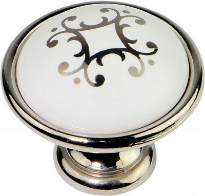 Меблева ручка CL 24316.01.035 18786 полірований нікель/з малюнком Bosetti Marella