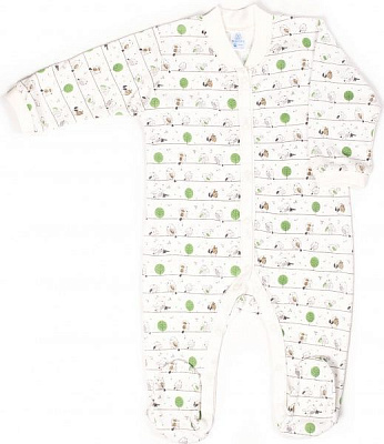 Человечек Baby Veres Funy sparrows р.74 бежевый с рисунком 